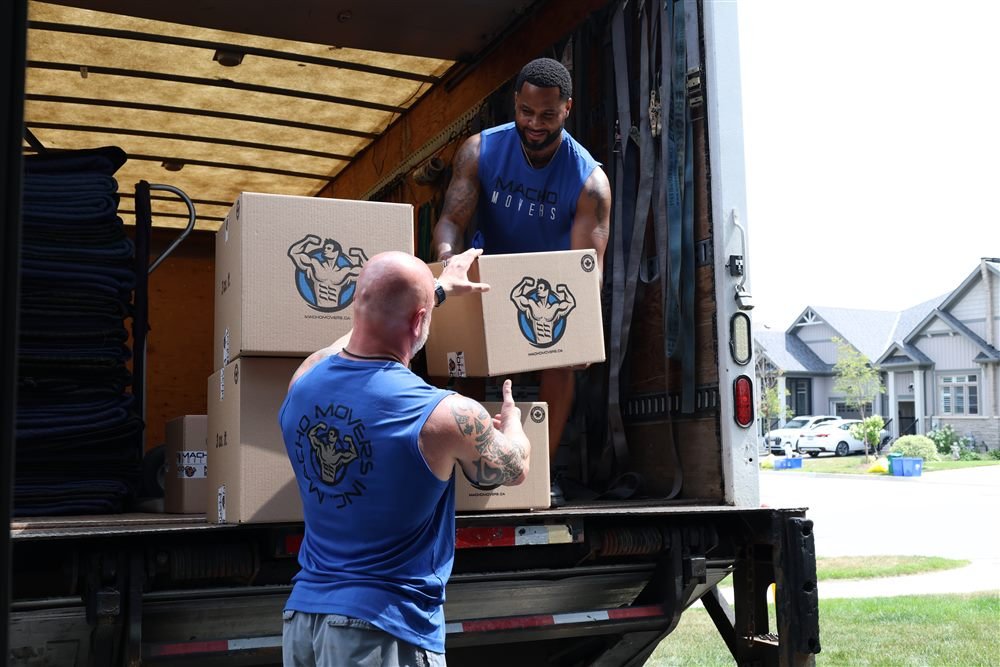 Macho Movers crew loading the truck efficiently