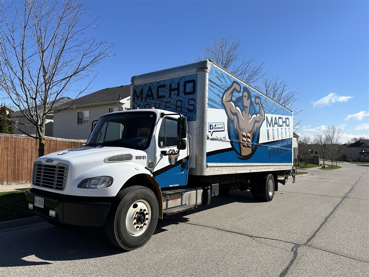 Macho Movers GTA branded moving truck